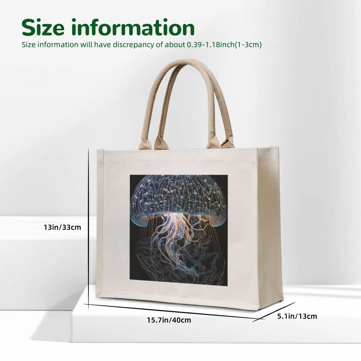 Glowing Jellyfish 9 Tote Bag Shopper handbag Gift bag Lady bag