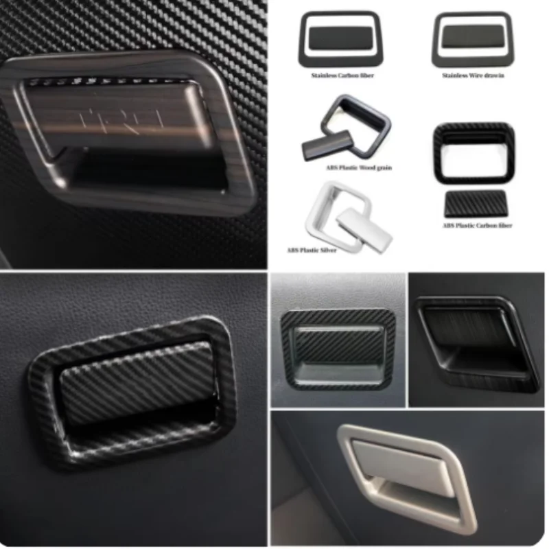 

For Toyota RAV4 2019 2020 2021 2022 2023 Sticker Armrest Glove Store Box Handle Buckle Cover Trim Accessories Frame Parts 2PCs