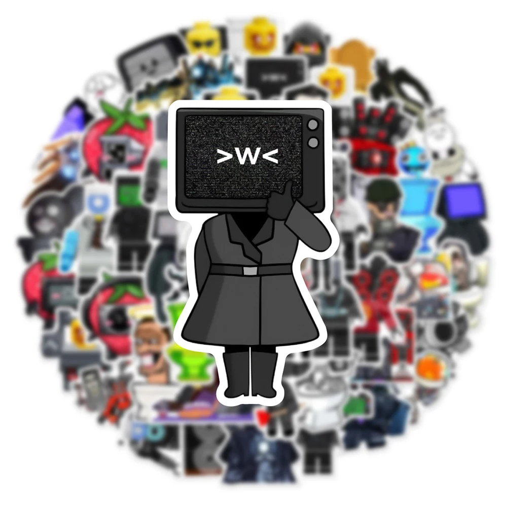 

10/30/50/100pcs Funny Game Skibidi Toilet Stickers Cool Cartoon Decals Laptop Luggage Phone Bike PVC Graffiti Decals Wholesale