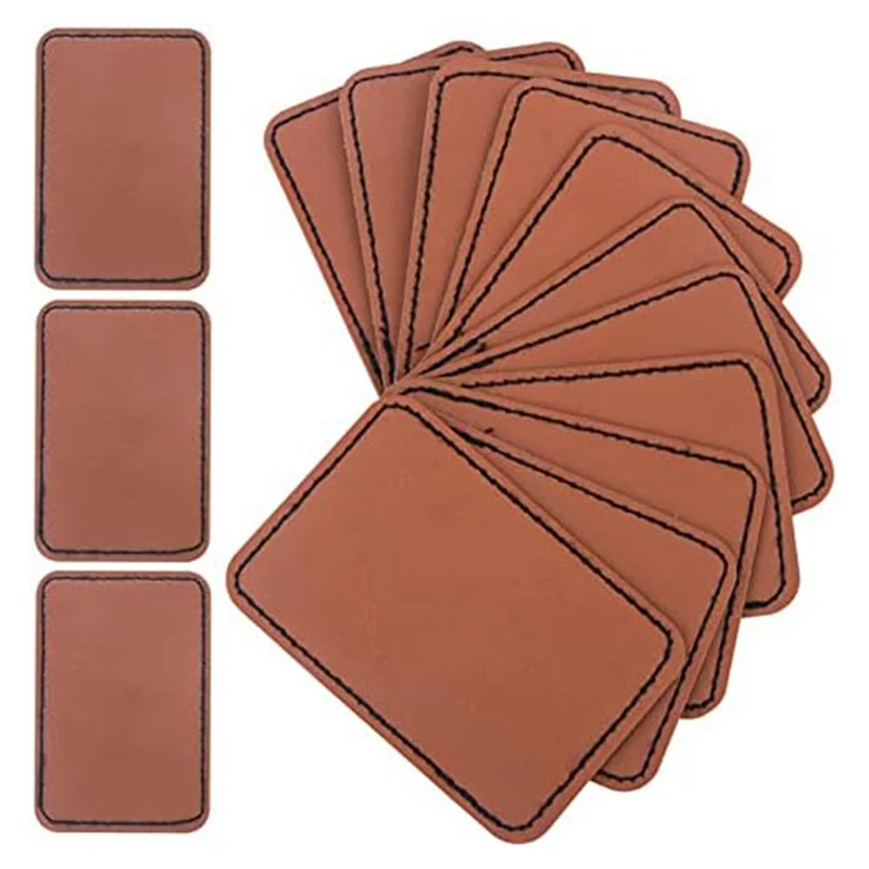 New 90Pcs Laser Engraving Blanks, Blank Leather Patch for Hat, Wear-Resistant, Not Easy To Fade