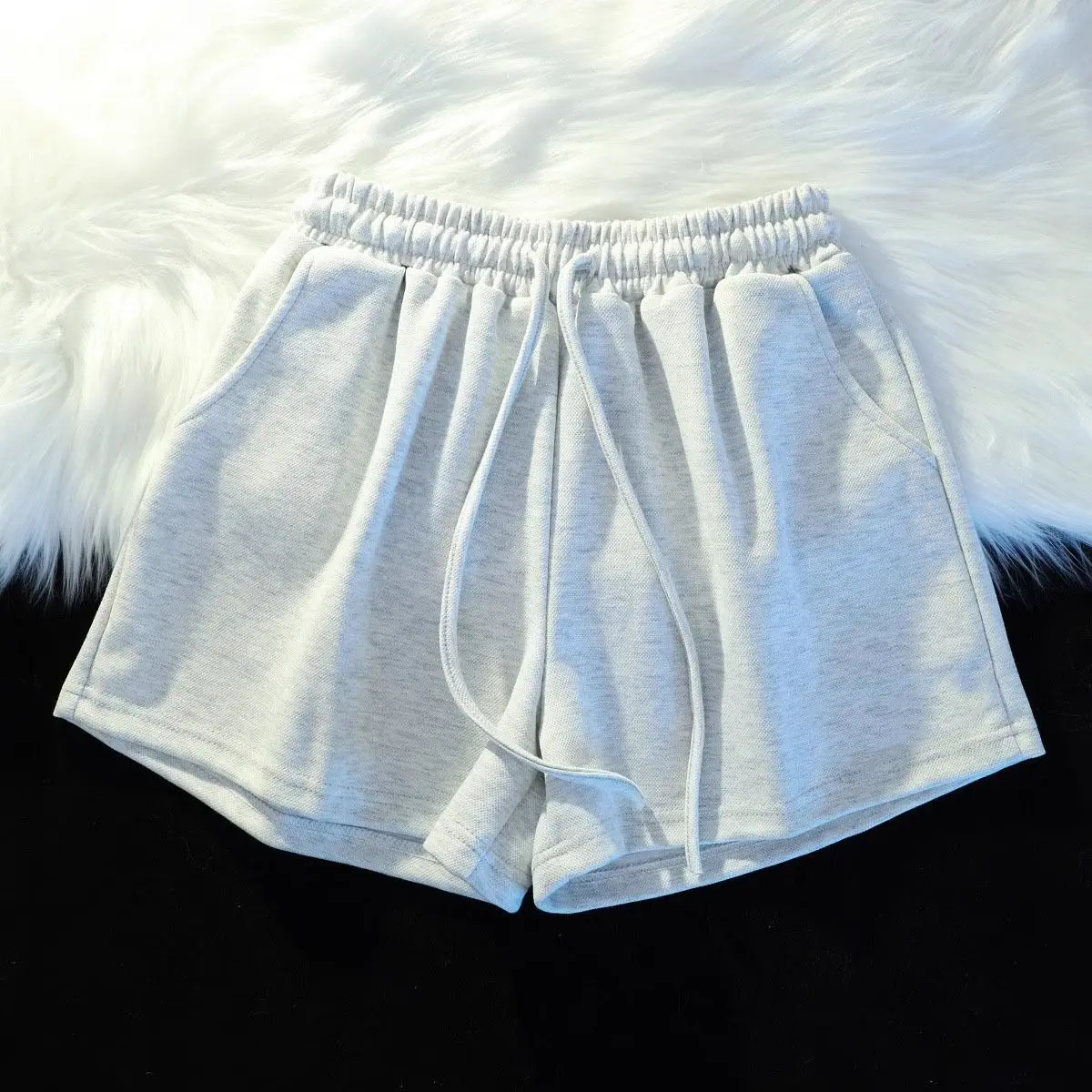 Kobiety Seksowne Letnie Słodkie Białe Nowe Modne Luźne Spodnie ze sznurkiem Klubowe Casualowe Casualowe Slim Party Kobiece Proste Podstawowe Szorty