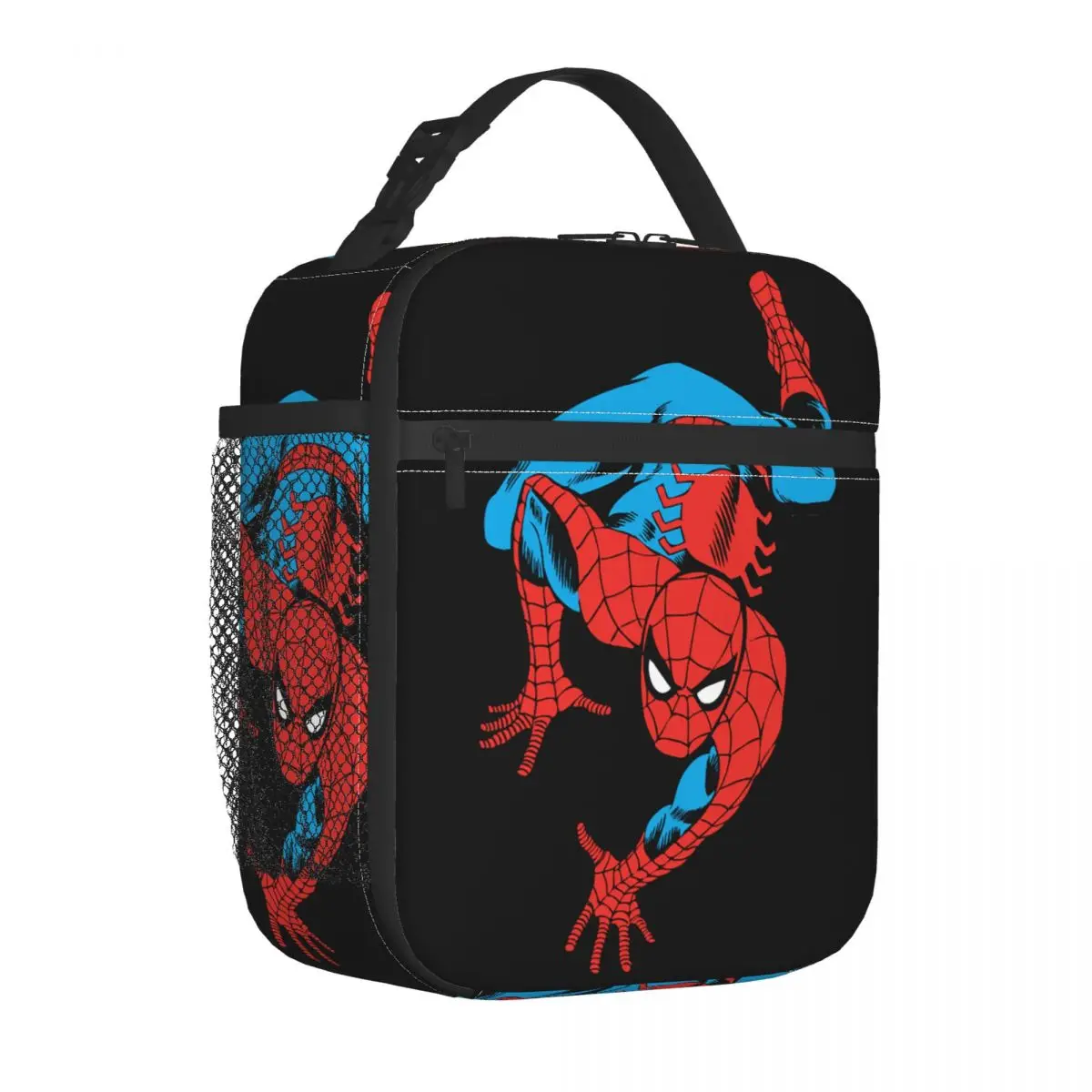 Bolsa de almuerzo con aislamiento térmico para hombre araña, contenedor de comida a prueba de fugas, bolsa Bento para oficina y exteriores