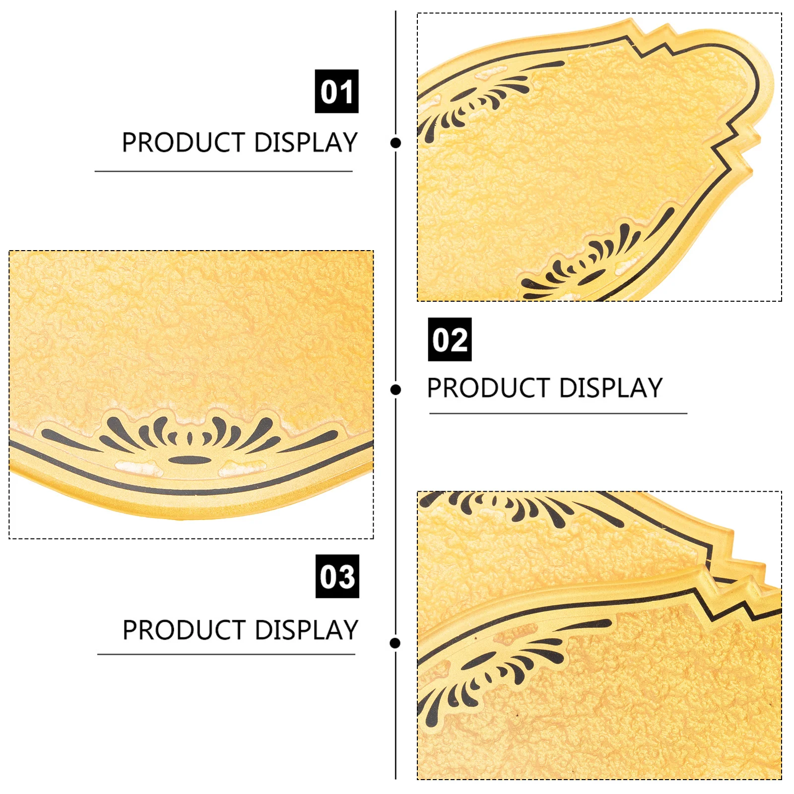 

4Pcs 3D Embossment Doorplate Durable Waterproof Vintage Design for Hotel Apartment Room Gate Number Number