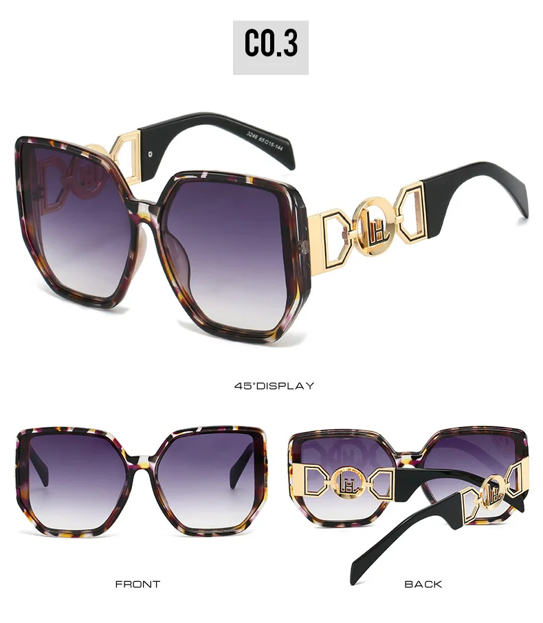 Übergroße Sonnenschutz, großer Rahmen, aushöhlen, Bügel, Uv400-Sonnenbrille, Damen, neu, 2025, elegante Luxus-Designer-Sonnenbrille, weiblich – Detail 9