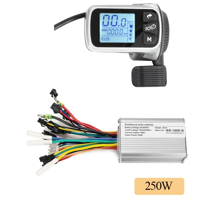 

24V-48V 250w Electric Bike Brushless Motor Controller with LCD Display 124DX Electric Bicycle Scooter E-bike Part Accessories