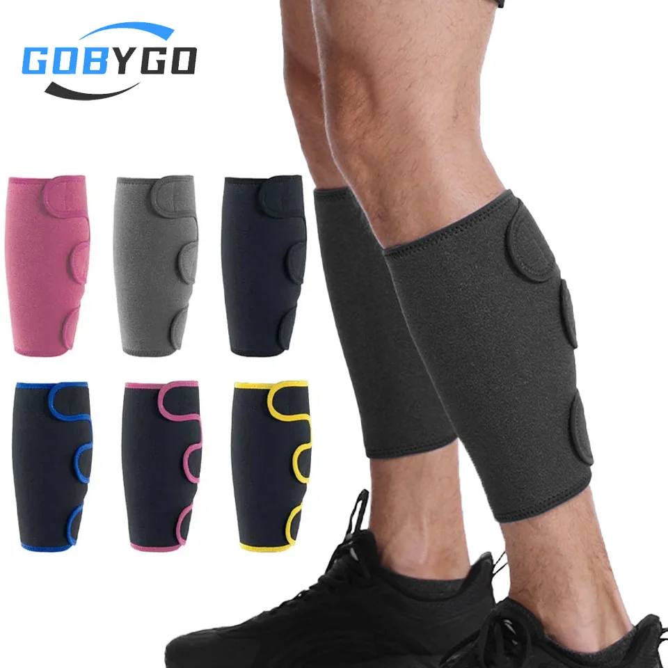 GOBYGO 1Pcs Adjustable Sport Shin Guard Leg Warmers Sleeve Cycling Football Basketball Weightlifting Calf Protection Men Women