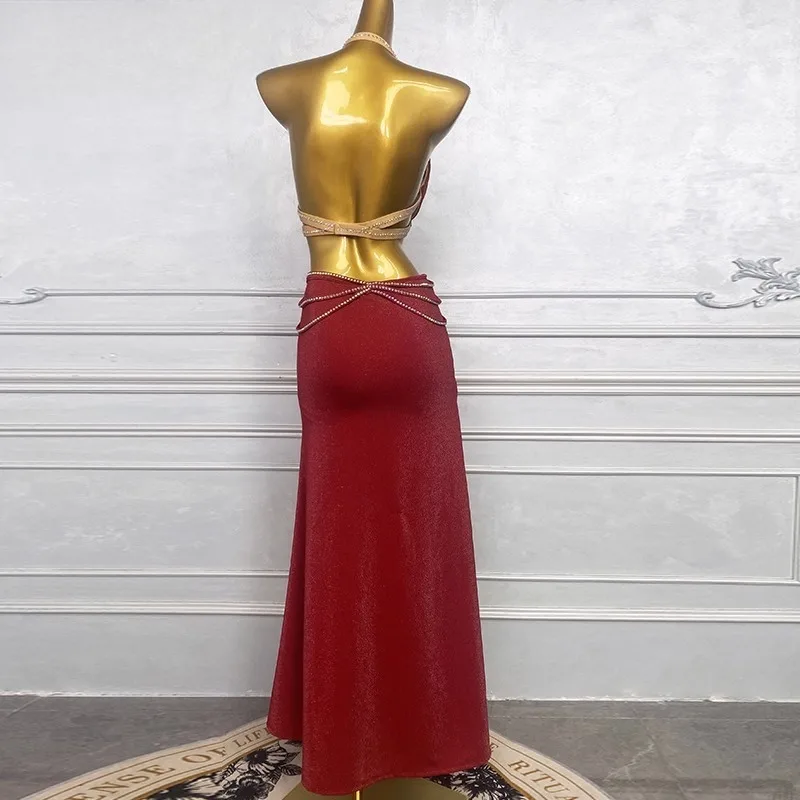 Aangepaste Buikdans Pak Prestaties Kostuum Vrouwen Oosterse Dans Kleding Praktijk Outfit Buikdansen Bh Rok Jumpsuit