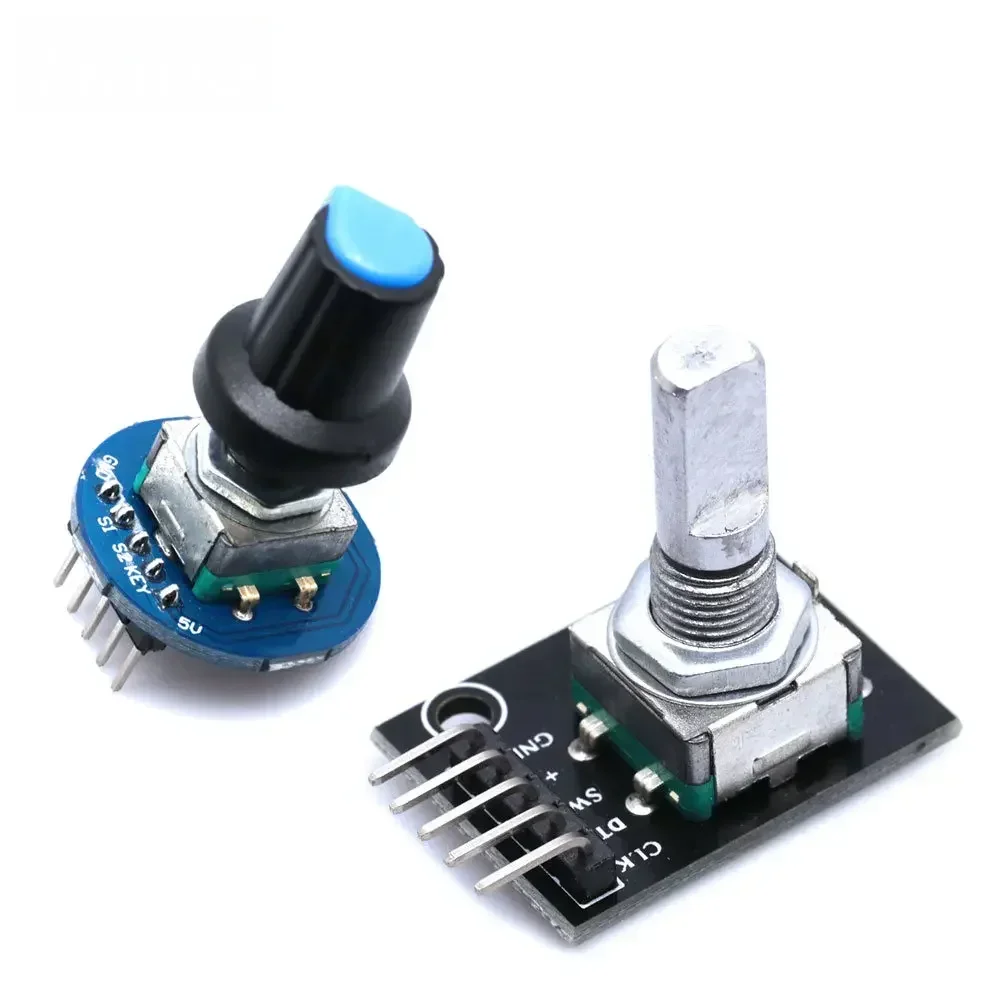 EC11/RV09 Rotary Encoder Module with Replaceable Knob Cap - 360° Position Sensor for Smart Home Dials & Robotics Projects