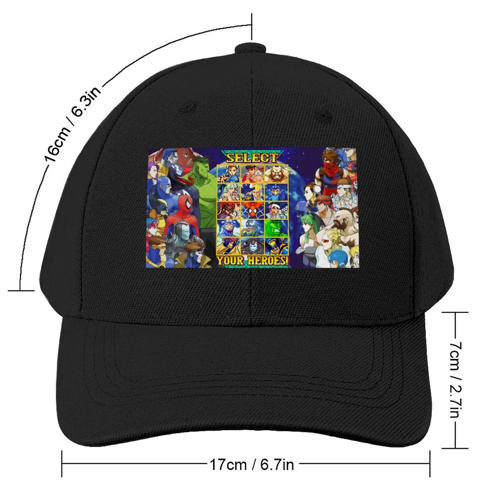 MvC updated Hero select screen Baseball Cap derby hat hiking hat Sports Cap Beach Women Men's