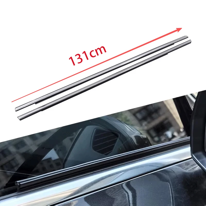 2Pcs Chrome/Black Window Rubber Trim For Honda Accord 2008-2013 2 door Coupe Weatherstrip 72450-TE0-A02