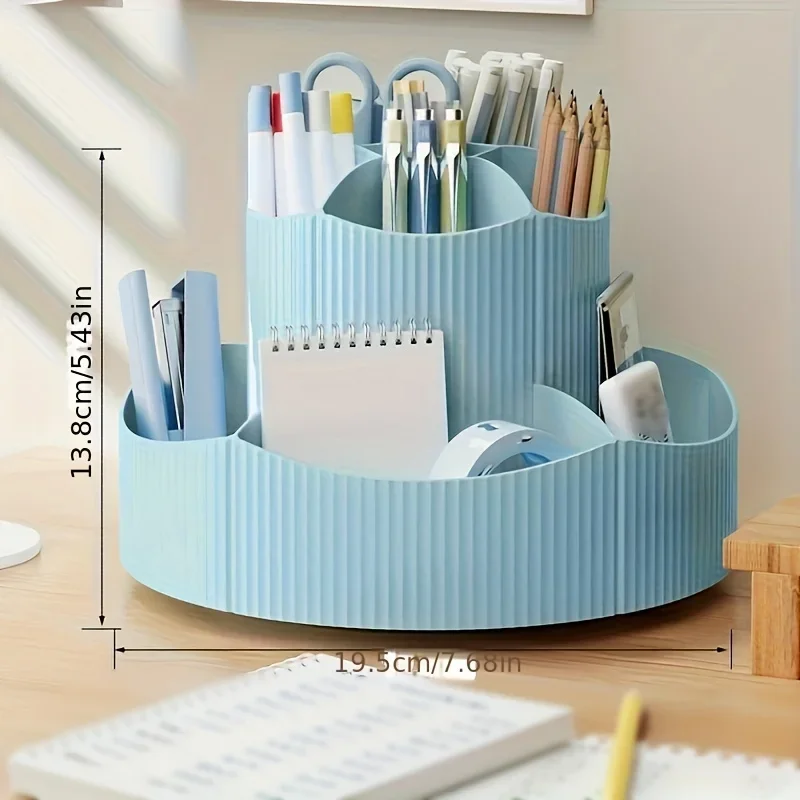 11 Grids Can Rotate  Degrees Pen Holder Office Desktop Stationery  Box Large Capacity Multifunctional Pen Holder