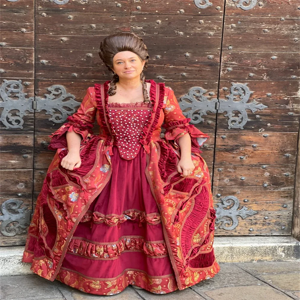 

Robe A La Francaise 1700s Rococo Baroque Costume Gorgeous Queen Marie Antoinette Venice Reenactment Ball Gown