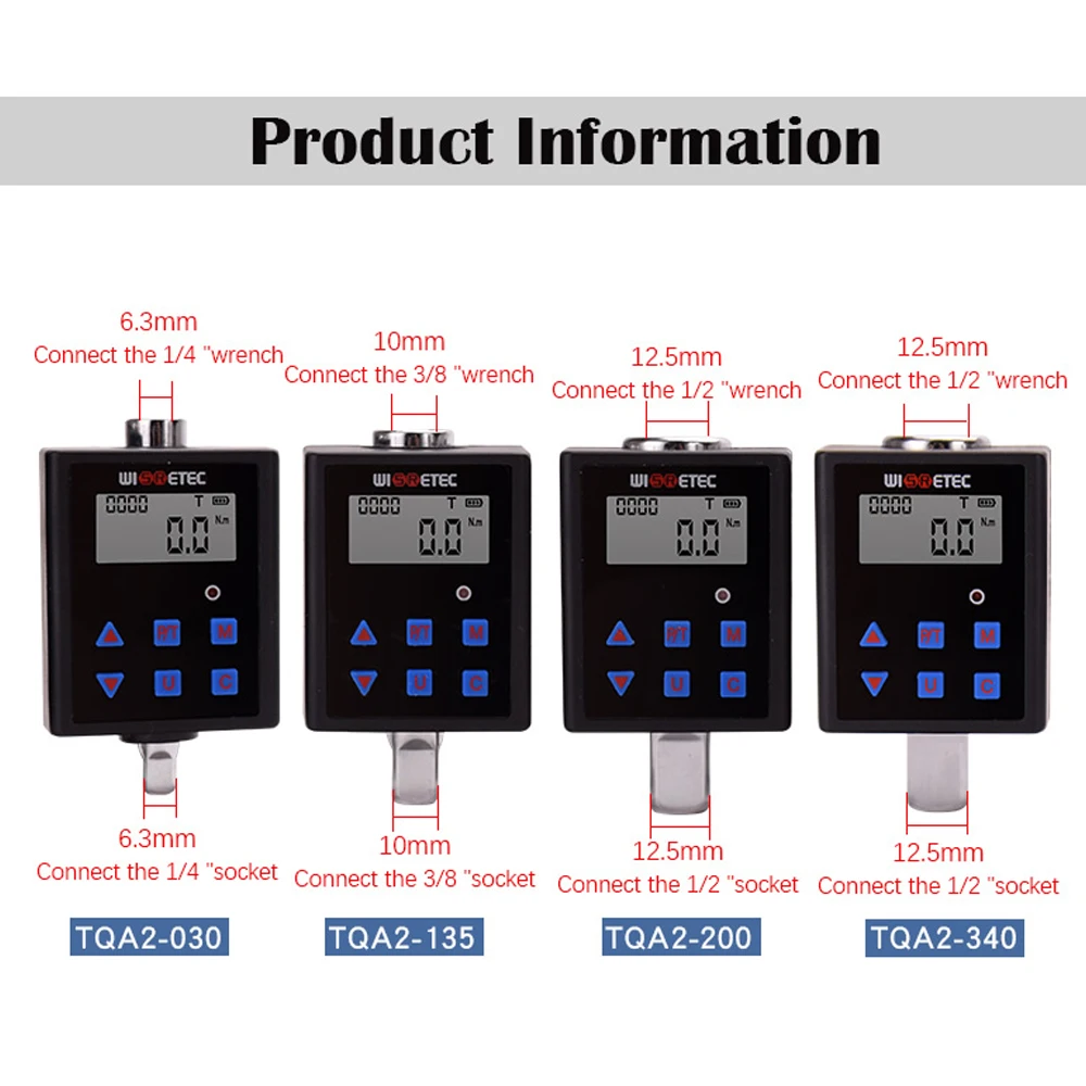 Cyfrowy miernik momentu obrotowego Dwukierunkowy pomiar Dwa tryby pracy Regulowane cztery jednostki przełączane z funkcją alarmu dźwiękowego i