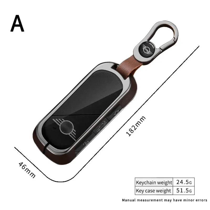 Zinc Alloy Car Key Case Cover Protection for Bmw Mini Countryman Cooper One 2023 2024 Remote Accessories Holder Shell Keychains