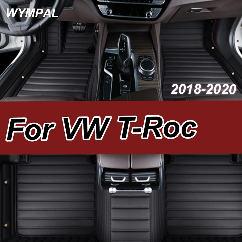 Luxury Car Floor Mats For VW VW T-Roc A11 AC7 2018 2019 2020 Waterproof Tapete Automotivo Para Carro Car Mats Car Accessories