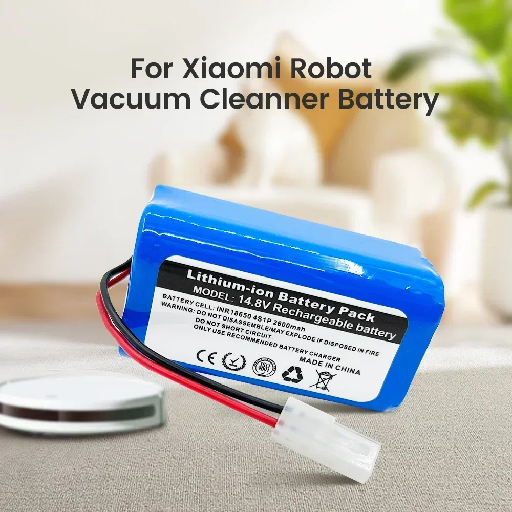 

14.4V 2600mAh Li-ion Battery H18650CH-4S1P Pack,For XIAOMI MIJIA Mi Robot Vacuum-Mop Essential G1 MJSTG1，SKV4136GL R30 R35