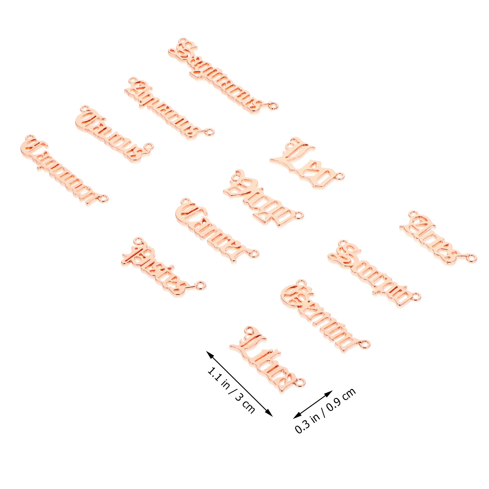 24Pcs Alloy Letter Pendant DIY Jewelry Charms Accessories Supplies for Bracelets Necklaces Earrings Craft