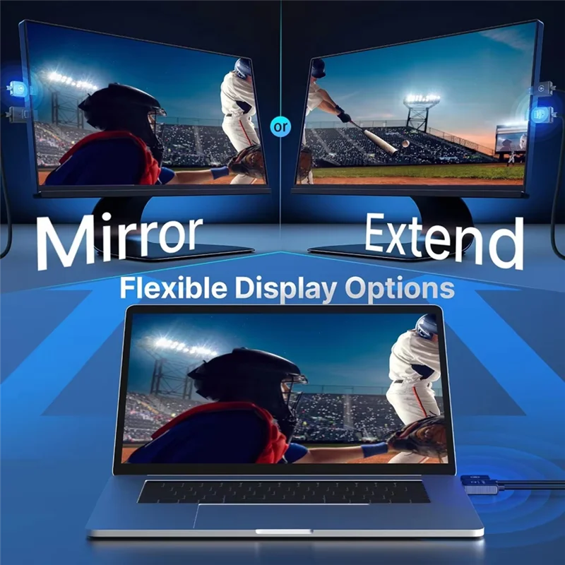 Transmisor y receptor inalámbrico completo con transmisión de doble frecuencia 2,4G/5G para PC/TV Box/proyector