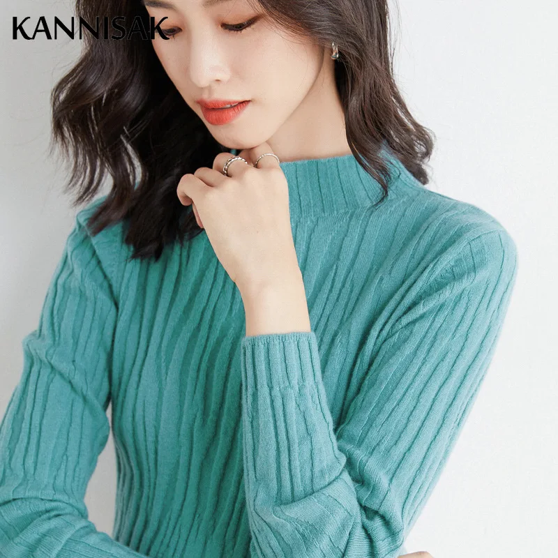 Women Sweater 2024 Autumn Winter Turtleneck Long Sleeve Pullover Sweater Casual Vintage Basic Kniitted Top Solid Slim Pull Femme