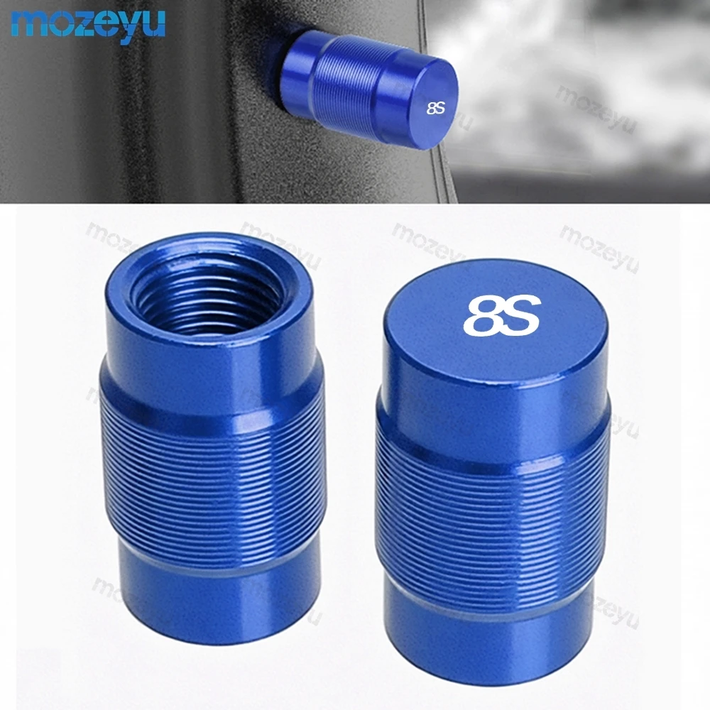 

For Suzuki GSX-8S GSX 8S GSX-S 8S GSX8S Motorcycle Aluminum Alloy Tire Wheel Decorate Parts Valve Stem Caps Cover With LOGO 8S
