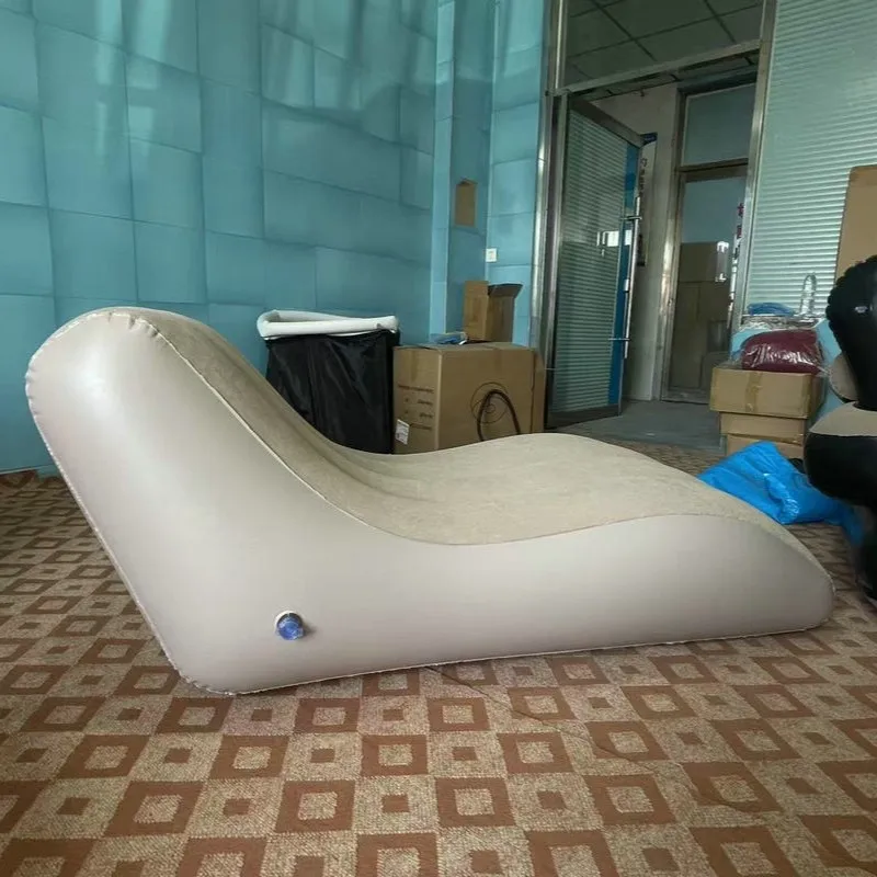 New Inflatable Sofa Wave S Recliner Pvc Flocking Foldable
