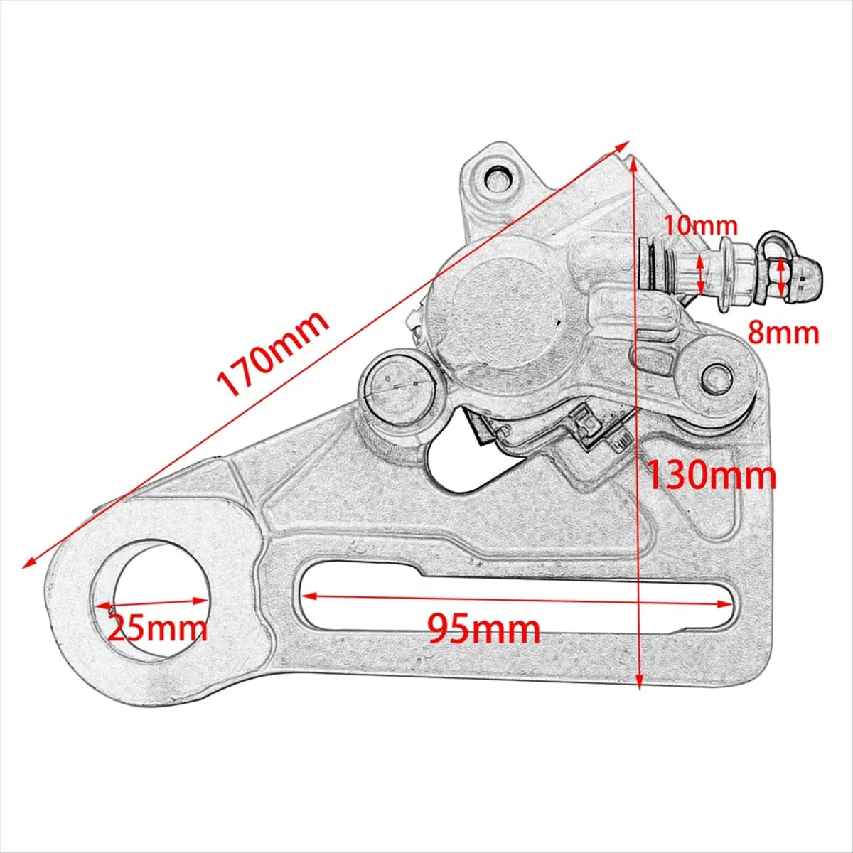 #13V Motorcycle Rear Brake Pump Assembly for KTM SX XC SXF XCF HUSQVARNA,Brake Pump Assembly,(Metal)