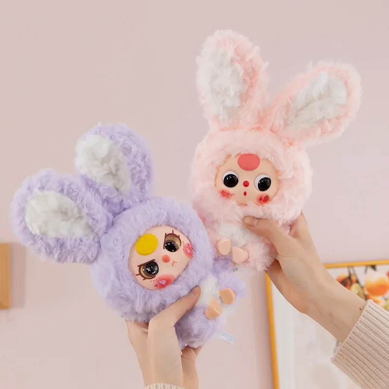 1: 1 طبق الاصل الطفل ثلاثة زنبق أرنب تاون الفينيل أفخم صندوق أعمى العصرية اللعب حلية لطيف دمية Kawaii حقيبة قلادة هدايا عيد الميلاد #4