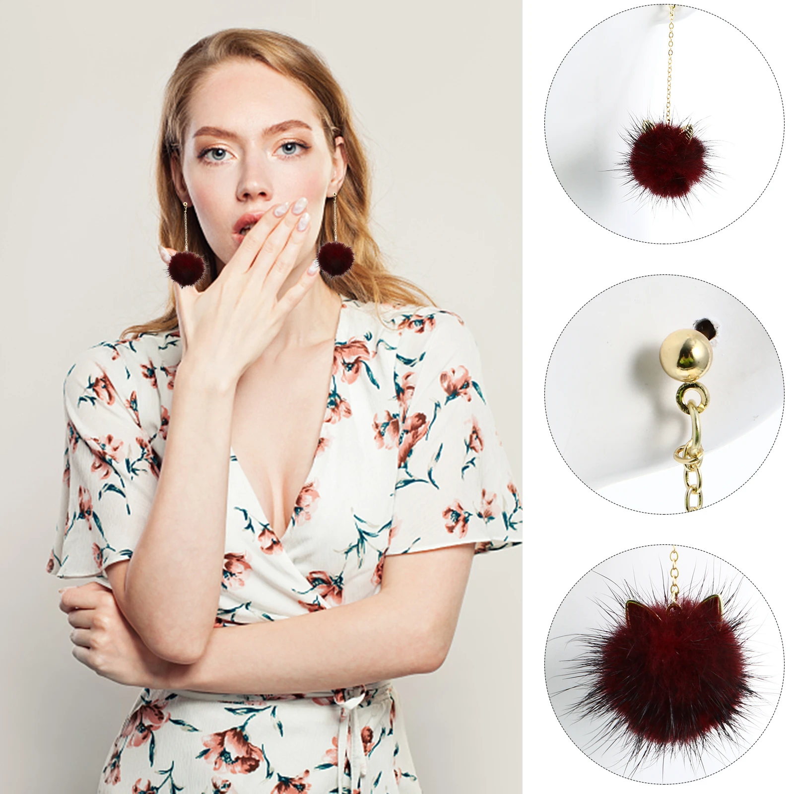 

Ball Themed Dangle Pom Ear Accessories Pom Jewelry Accessories Ball Earrings Wedding Party Gifts