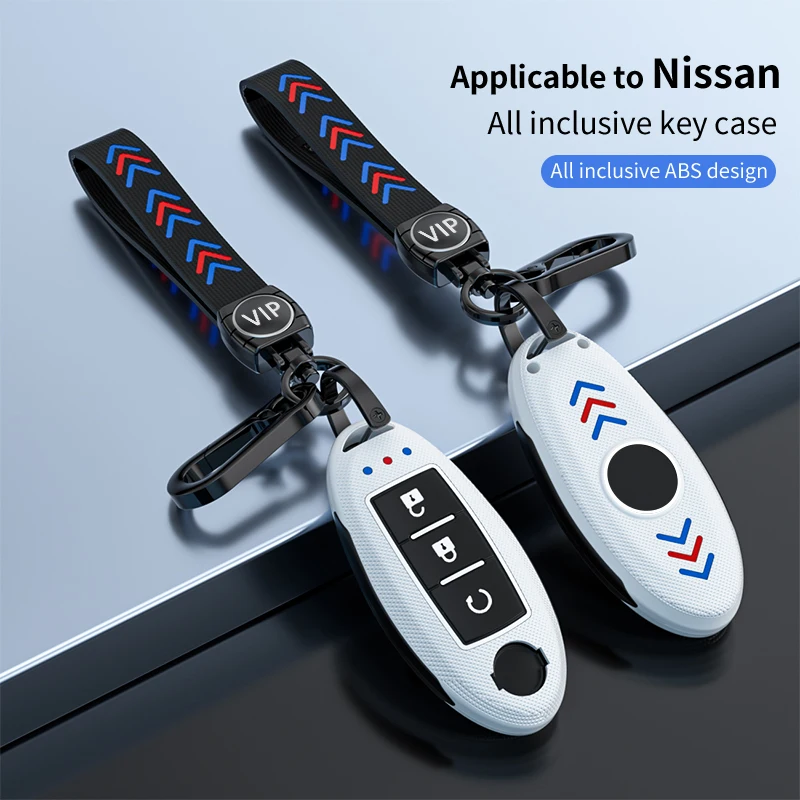 

1PCS 3/4Button ABS+Silicon Remote Key Fob Shell Case For Nissan Holder Keychain Replacement Waterproof Dustproof Key Shell Case