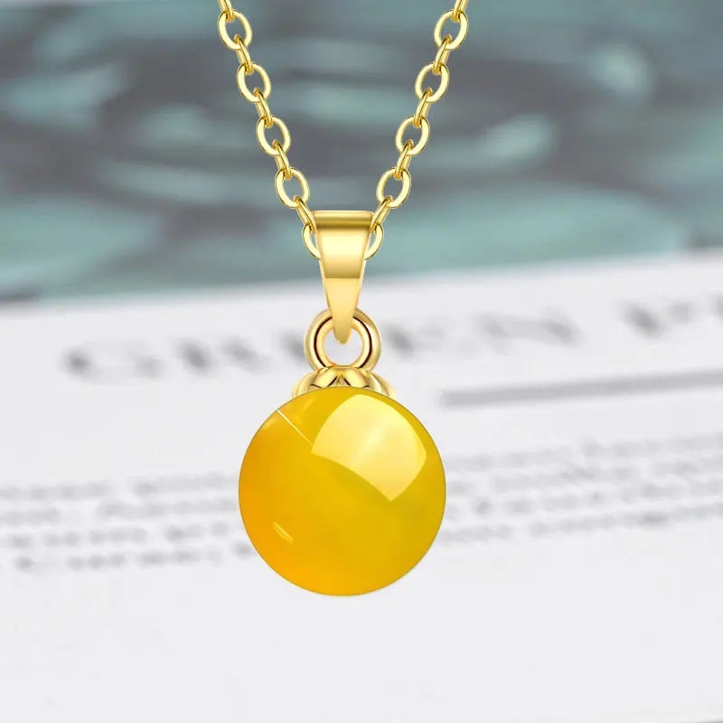 Halskette aus 925er-Sterlingsilber für Damen, natürlicher Achatstein, Hotan-Jade, Hochzeitsschmuck, Verlobungsanhänger, Party-Geschenk, fein – Detail 11