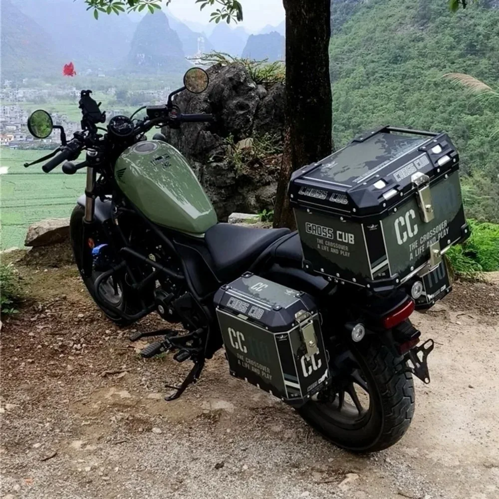 For Honda Rebel 300 500 CMX300 CMX500 Side Cases Tail Box 18L Aluminum Alloy Hard Case Maletas Moto Baul Moto Accesorios