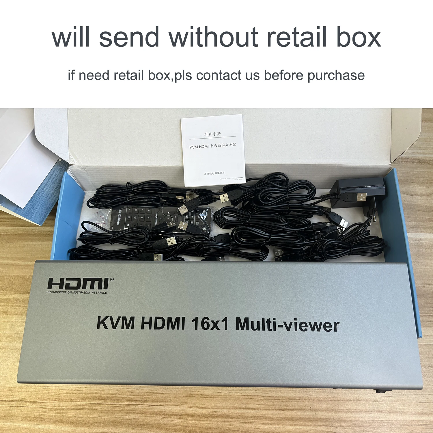 1080p 60Hz HDMI KVM Quad Screen Multi Viewer 16 in 1 Out Seamless Switch HDMI Multiviewer Video Divider for USB Mouse Keyboard