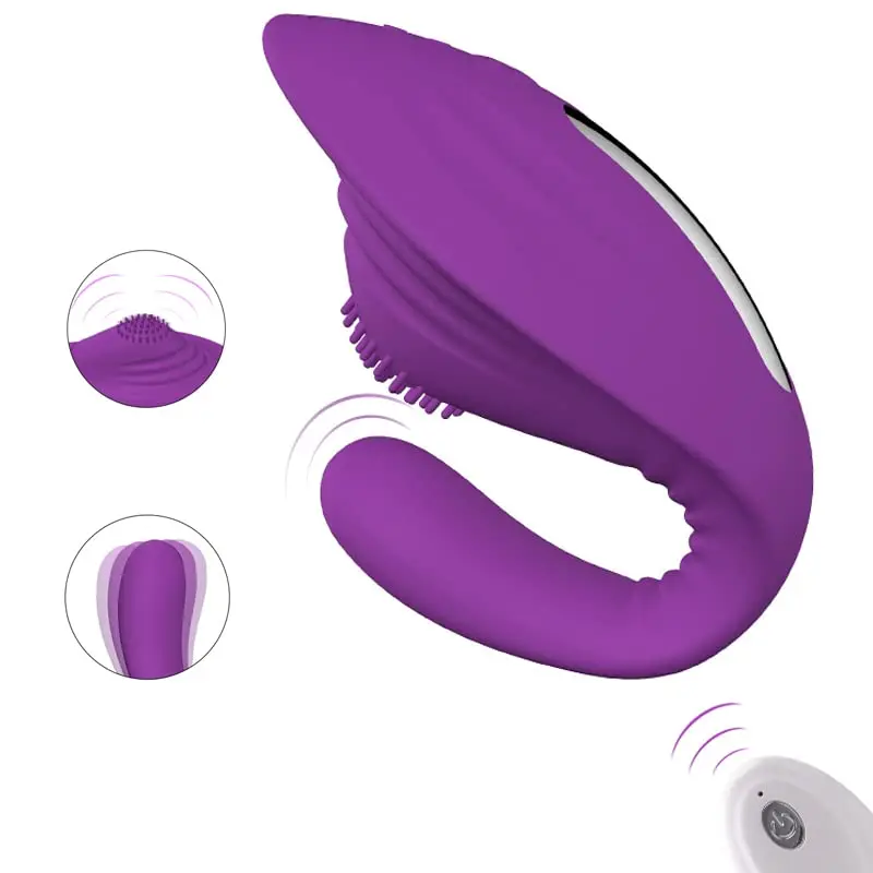 PowerRider Wearable Panty Vibrator Sex Stimulator for Women, Dual-Action Clitoral G Spot Anal Butterfly Vibrating Panties with