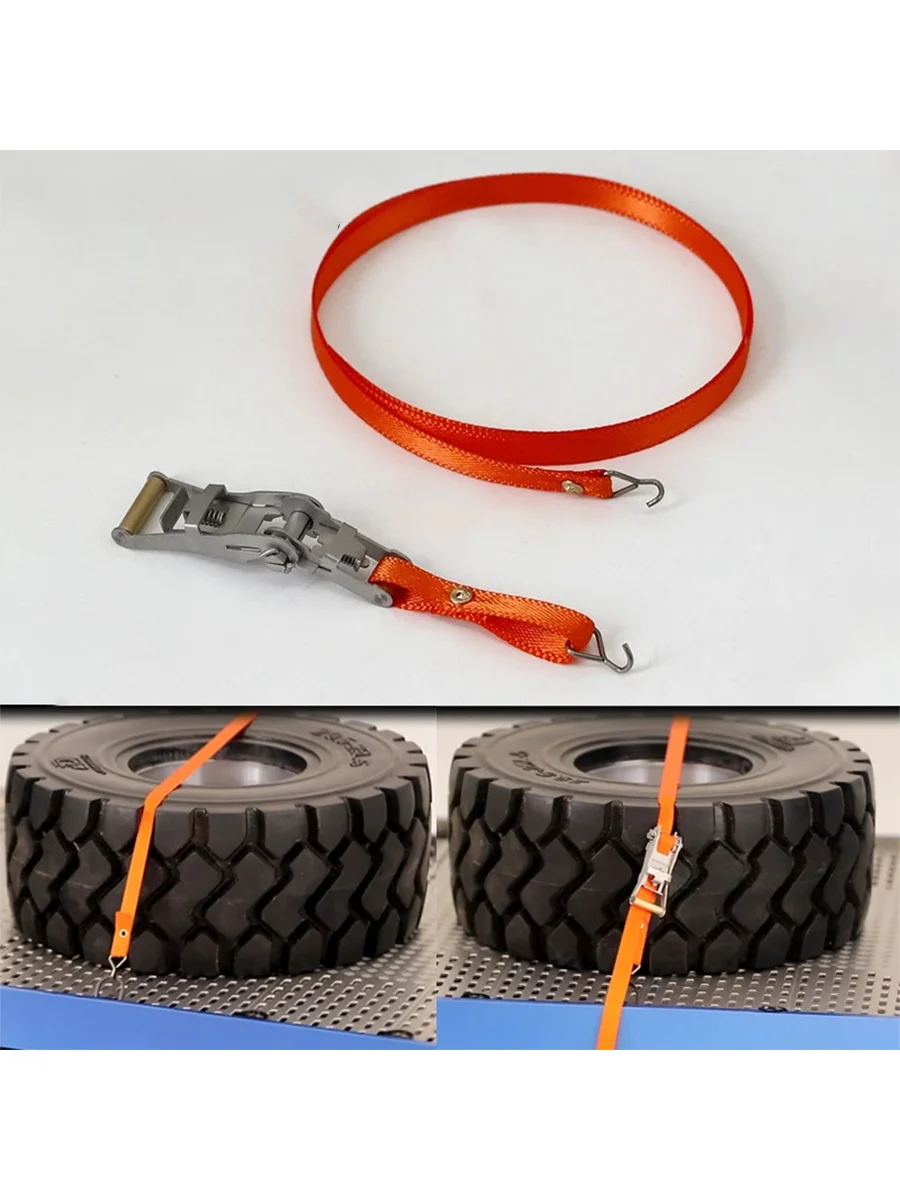 

Metal Simulation Strap Fastening Belt for 1/10 RC Crawler Car TRX4 Defender Axial For Tamiya Lesu For Scania Man Actros Volvo