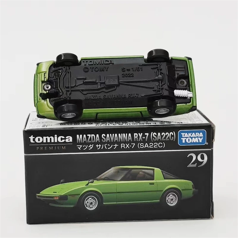 TAKARA TOMY alliage simulation voiture modèle phare TP29 Mazda RX-7 collection ornements, jouets pour garçons, cadeaux de vacances pour enfants