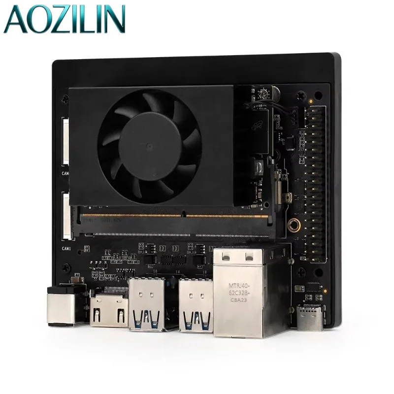 AOZILIN 8GB RAM Edge AI Development Board 117TOPS Housing Kit Dual Ethernet Port Type-C Linux System For Machine Vision