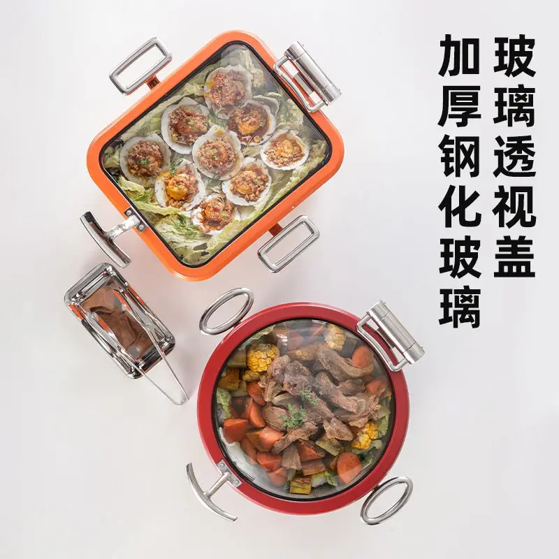 Rectangle, color buffet stove, vegetable warming pot 304 stainless steel, hotel breakfast commercial