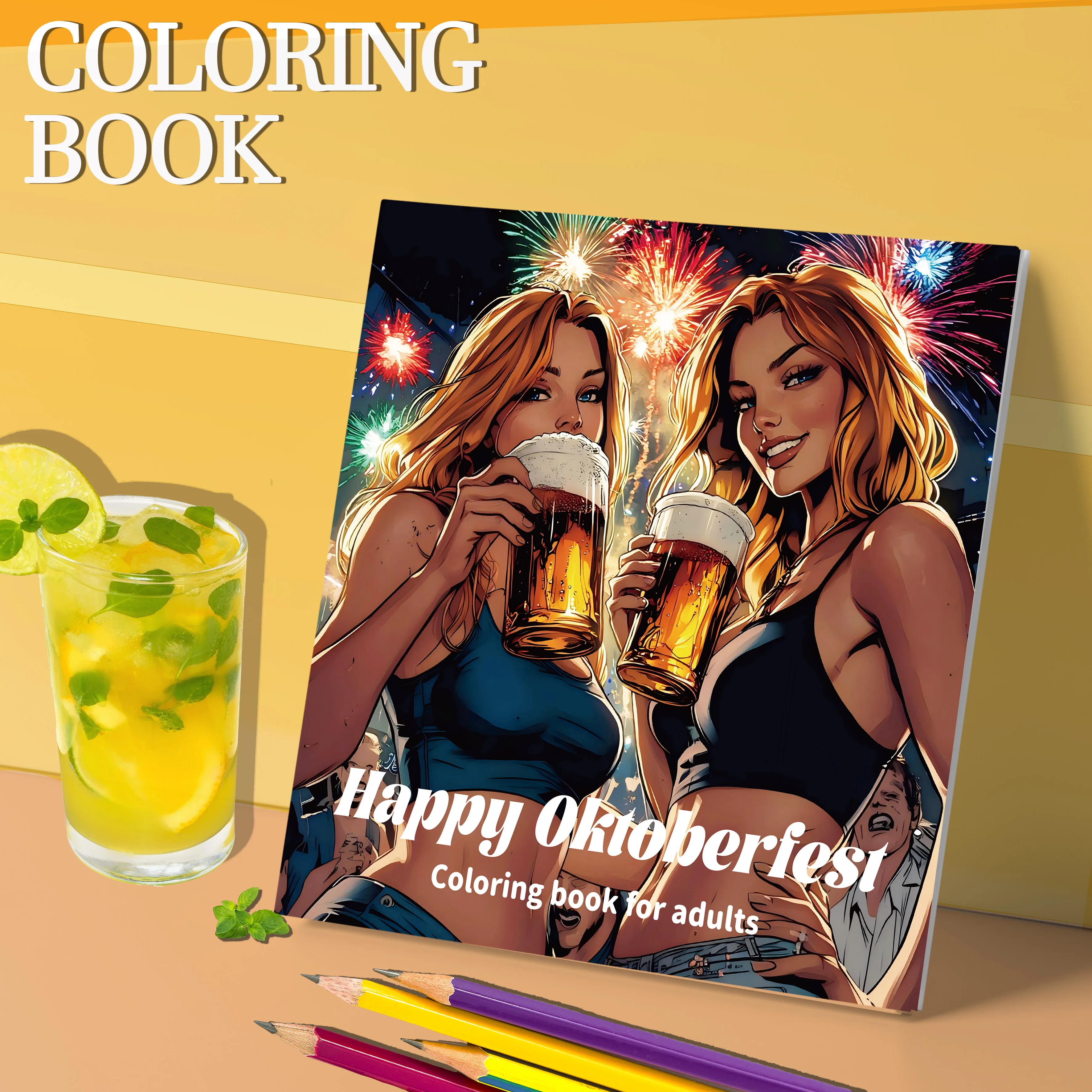 1pc Happy okroberfest Coloring Book For Adult Picture Book 30 pages Kids Graffiti Painting Drawing can relax and relieve stress