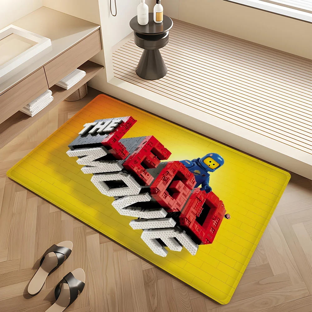 Beliebtes Spielzeug L-LEGO-O Bodenteppich Kinderzimmer Schlafzimmer Dekoration Balkon Anti-Rutsch-Fußmatte Wohnzimmer Hotel Dekor Matte