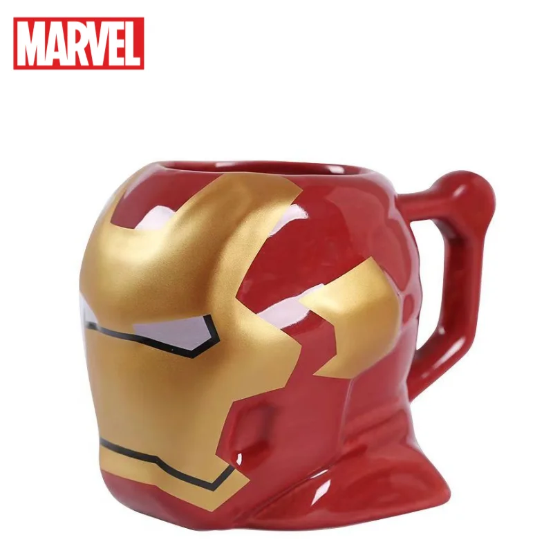 

New Marvel The Avengers Iron Man Creative Simple Anime Movie Mug Holiday Gift Cartoon Personalized Three-dimensional Ceramic Cup