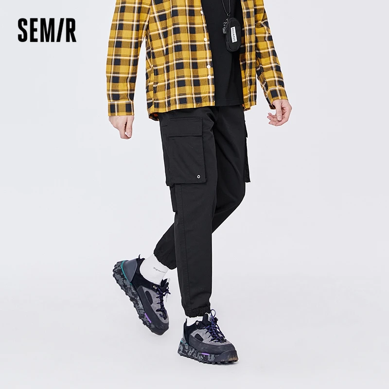 Semir – pantalon décontracté pour homme, nouvelle collection automne 2023, bas fuselé ample, couleur unie, mode Cool Street