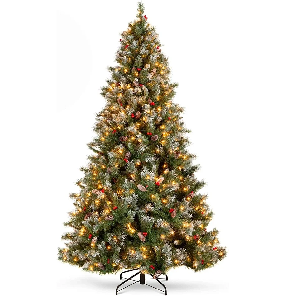 Decoration Custom Outdoor Led Commercial Christmas Artificial Pvc  6.8ft Trees Christmas Trees