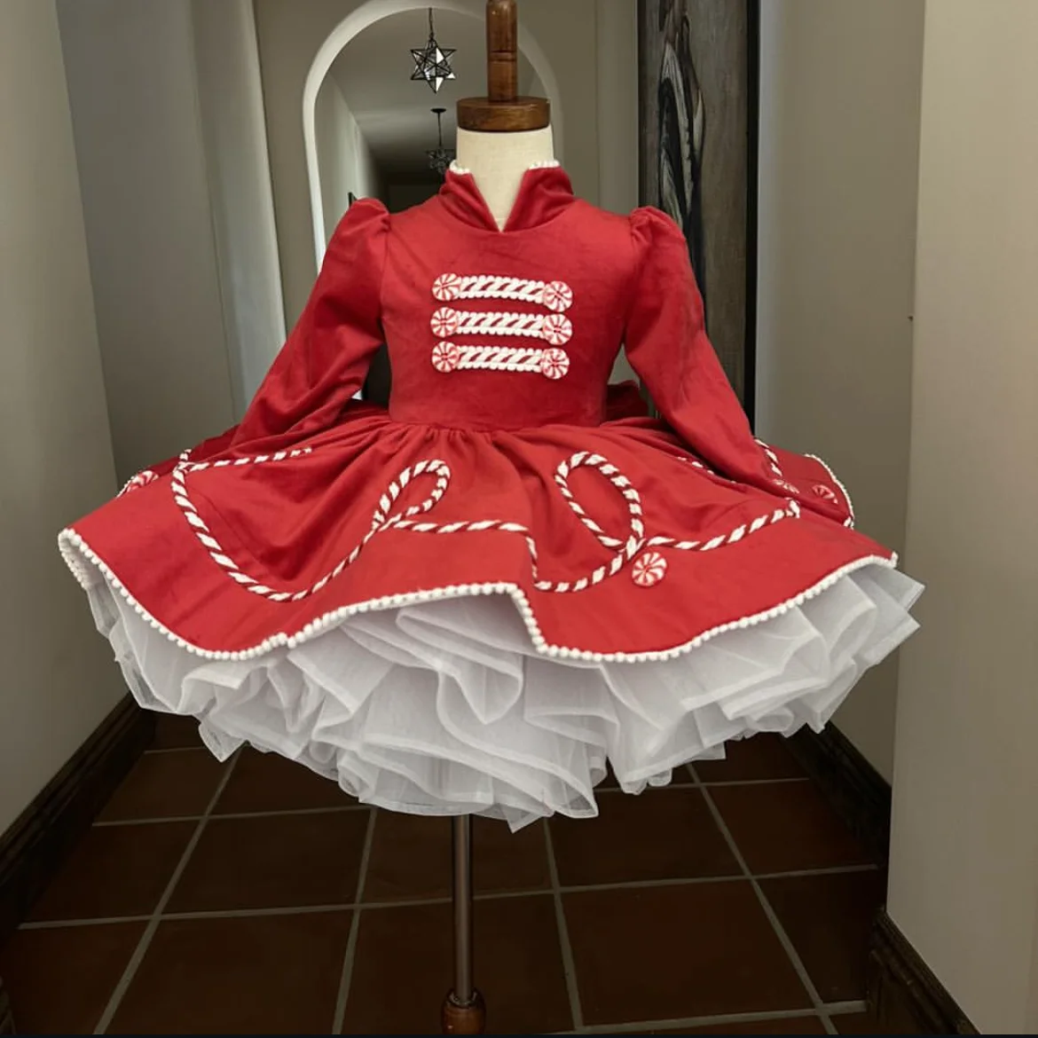 Vestido de fiesta de princesa Vintage de terciopelo rojo de invierno para niña de 0 a 12 años para fiesta informal de cumpleaños Eid y Navidad