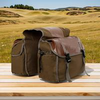 Bike Saddle Bag Waterproof Tool Saddlebag Canvas Motorcycle Side Bag For Motorbike Bicycle Scooter Biking Touring Commuting