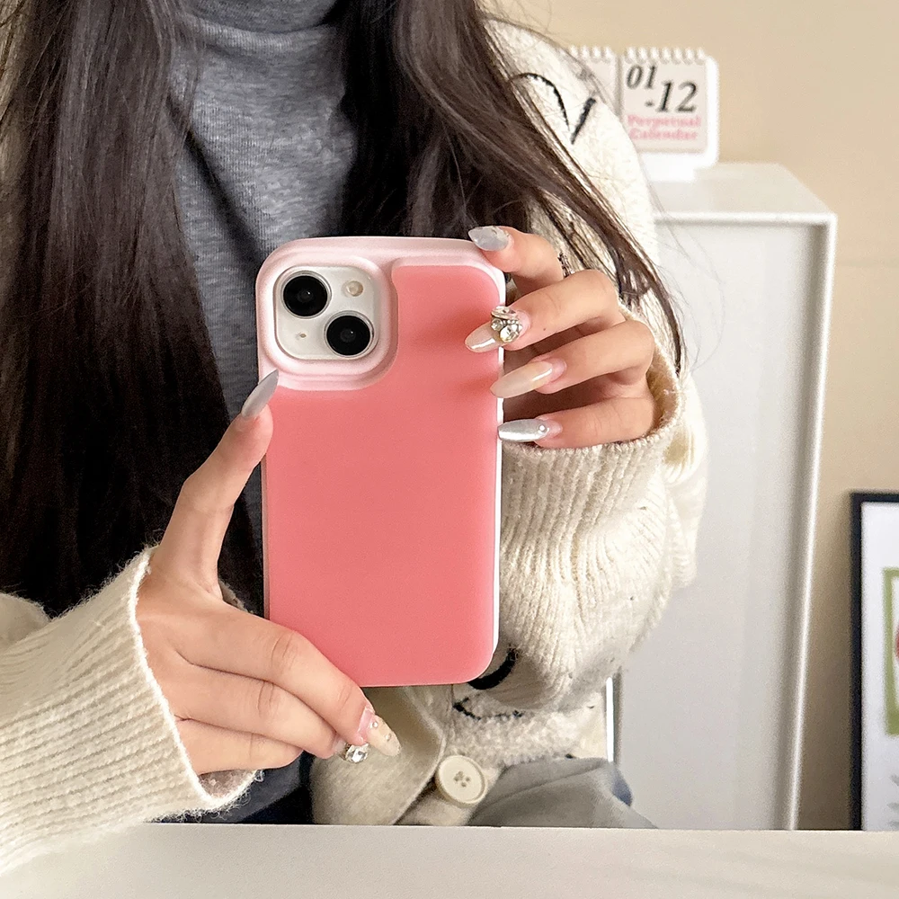 Jelly Colored Liquid Soft Silicone Phone Case Women Girls Magnetic Slim Back Cover for iPhone 11 12 13 14 15 16 Plus Pro Max