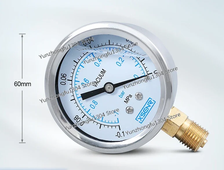 Yn60-0.1-0mpa Earthquake Resistant Vacuumatic Pressure Gauge Earthquake Resistant Suction Gauge