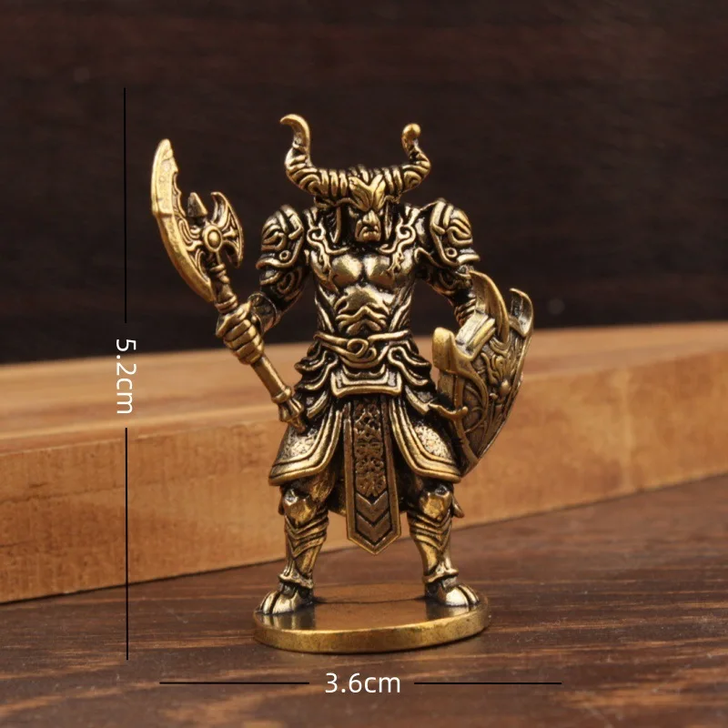 Brass Bull Warrior King Kong Figure Home Decor Home Brass Ornament Creative Craft Ornament