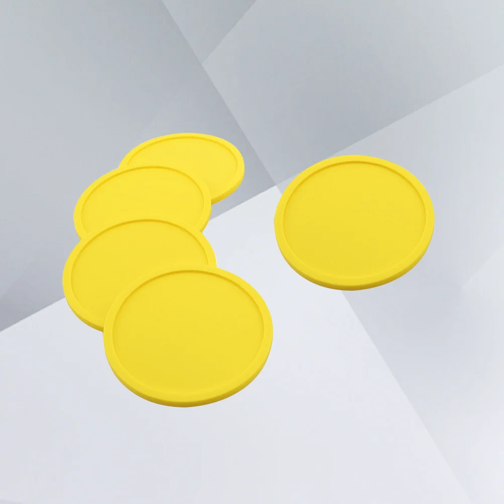 

5pcs Silicone Cup Coasters Thick Non-Slip Drink Mats Heat Resistant Mug Placemats Food Grade Safe For Table Home Kitchen Use