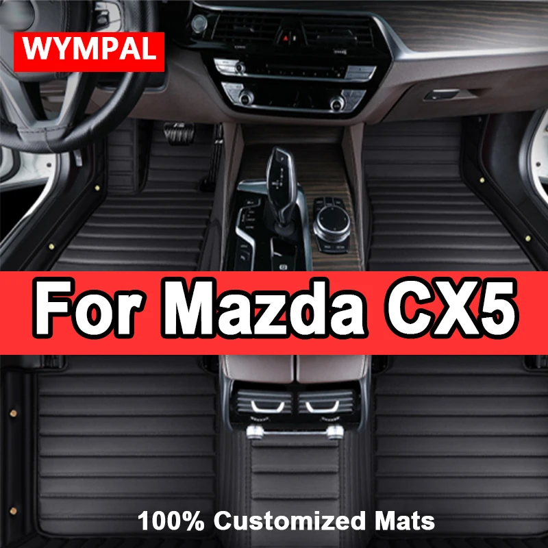 

Luxury Custom Automotive Car Floor Mats For Mazda CX5 2017 2018 2019 2020 2021 Auto Luxury Leather Men Women Car Mats Full Cover