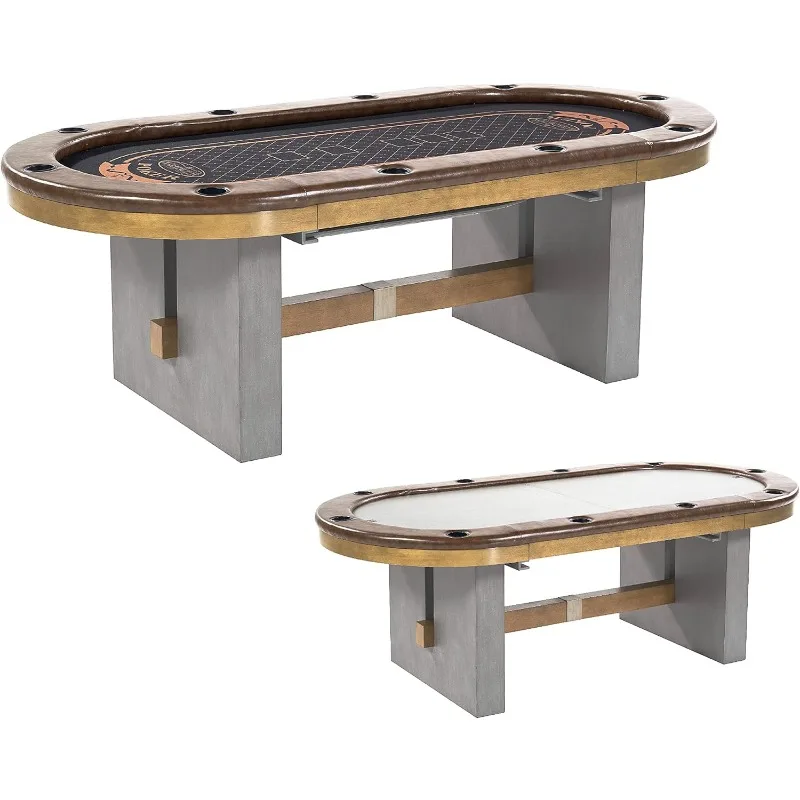 Poker Multiple Styles Folding Poker Table & Chip Set Collection Durable Padded Rail Tables with Felt Playing Surface Perfect